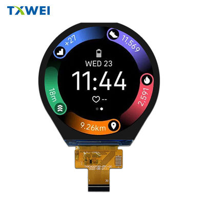 3.4 นิ้ววงกลมจอ LCD TFT สีเต็ม จอสัมผัสที่กําหนดเอง