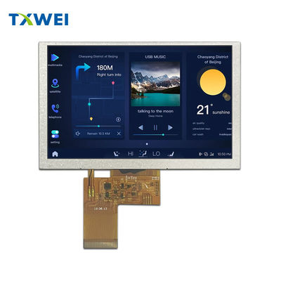 จอ LCD TFT ขนาด 5 นิ้ว พร้อมอินเตอร์เฟซ RGB IPS ดูเต็ม 800 * 480 ความละเอียดสูง TFT ทัชจุลภาพ