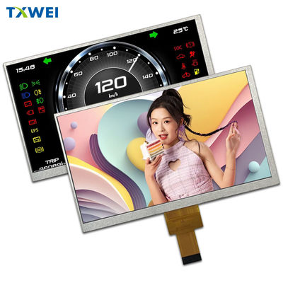 7 นิ้ว 450cd / m2 คันเครื่องแสดงเครื่องมือ 1024 * 600 MIPI อินเตอร์เฟส 40pin LCD ช่องจอ