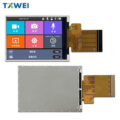 2.4 นิ้ว 240x320 LCD Display ขนาดเล็ก พร้อมอินเตอร์เฟซ RGB ระยะอุณหภูมิที่กว้าง