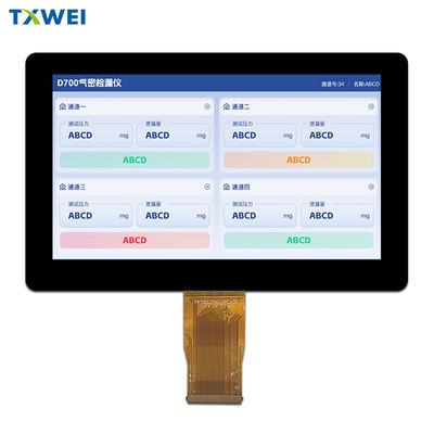 7 นิ้ว IPS TFT LCD Display 1024X600 1000nits 50 Pin LVDS Display สําหรับเครื่องจออุตสาหกรรม